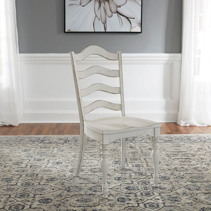Magnolia Manor - Ladder Back Side Chair - White Side Chairs by Liberty Furniture - Walls Furniture & Mattress