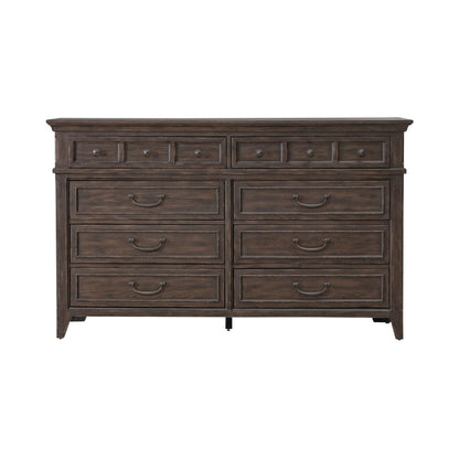 Paradise Valley - 8 Drawer Dresser - Dark Brown Dressers by Liberty Furniture - Walls Furniture & Mattress