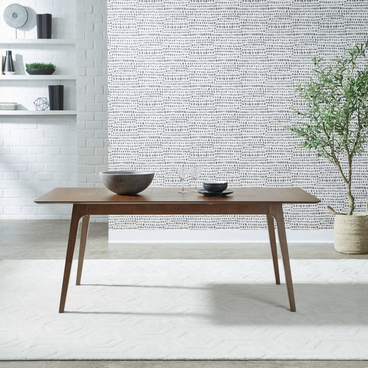 Space Savers - Rectangular Leg Table - Brown Dining Tables by Liberty Furniture - Walls Furniture & Mattress