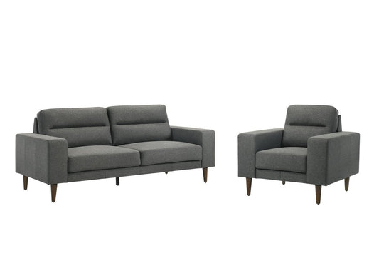 Vale - 2 Piece Sofa & Chair - Gray 2 Piece Living Room Sets by New Classic - Walls Furniture & Mattress