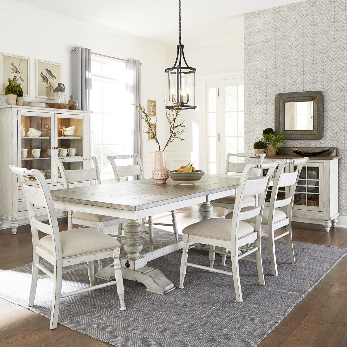 Whitney - Trestle Table Set 5 Piece Dining Room Sets by Liberty Furniture - Walls Furniture & Mattress