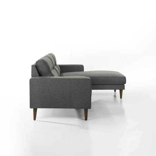 Vale - 2 Piece Chaise Sectional - Gray Stationary Sectionals by New Classic - Walls Furniture & Mattress