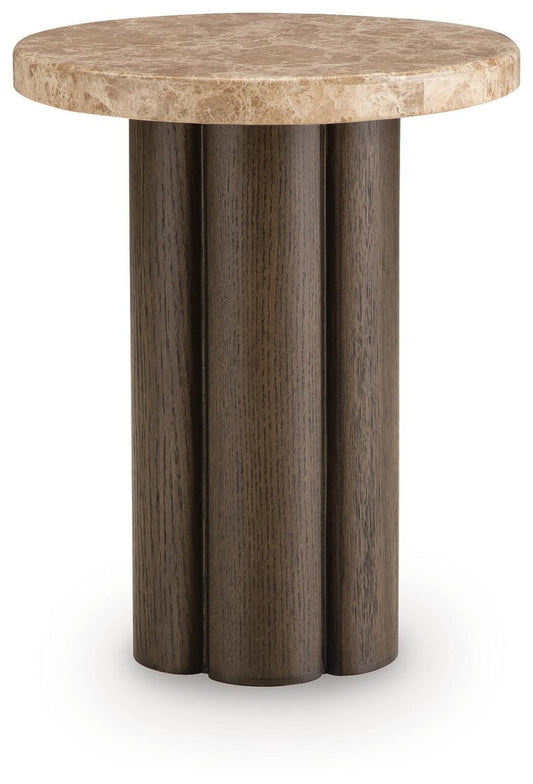 Darimore - Chair Side End Table - Burnished Brown Chair Side Tables by Signature Design by Ashley® - Walls Furniture & Mattress