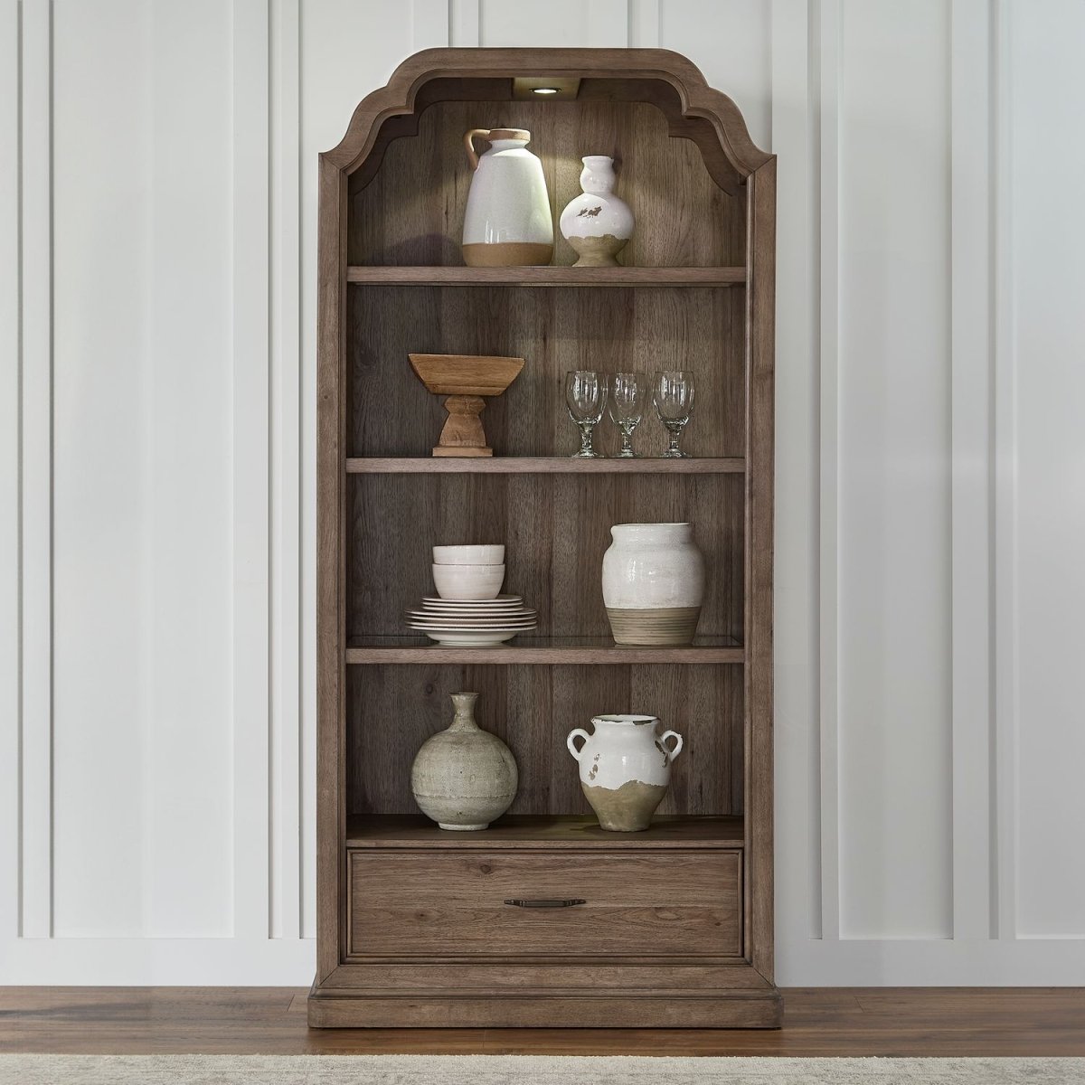 Hickory Grove - Display Cabinet - Heirloom Brown Display Cabinets by Liberty Furniture - Walls Furniture & Mattress