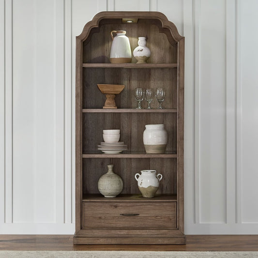 Hickory Grove - Display Cabinet - Heirloom Brown Display Cabinets by Liberty Furniture - Walls Furniture & Mattress