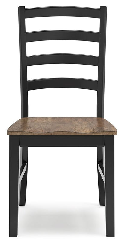 Wildenauer - Dining Room Side Chair (Set of 2) - Brown / Black Chair Sets by Signature Design by Ashley® - Walls Furniture & Mattress