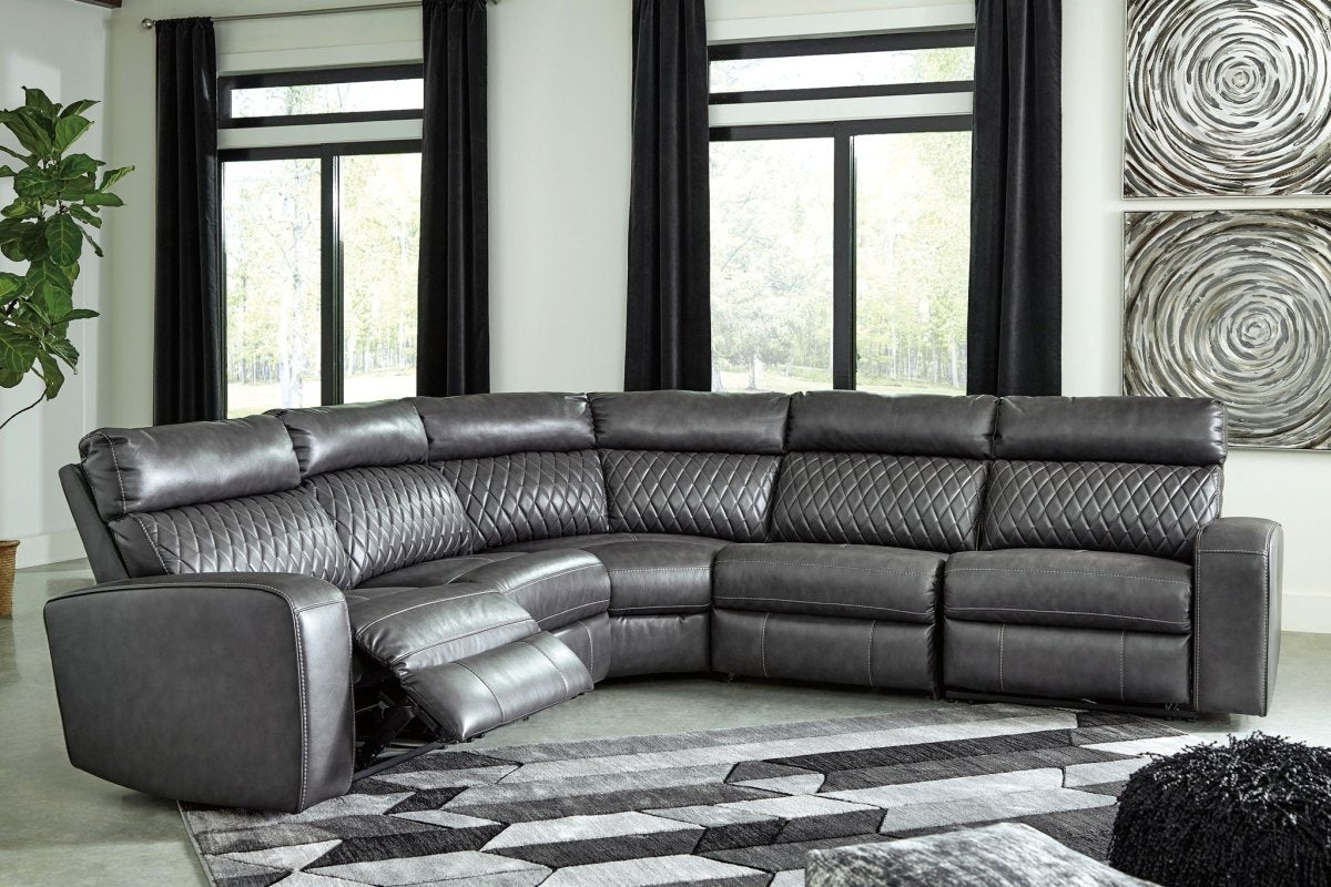 Samperstone - Power Reclining Sectional Reclining Sectionals by Signature Design by Ashley® - Walls Furniture & Mattress