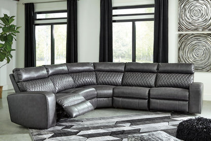 Samperstone - Power Reclining Sectional Reclining Sectionals by Signature Design by Ashley® - Walls Furniture & Mattress