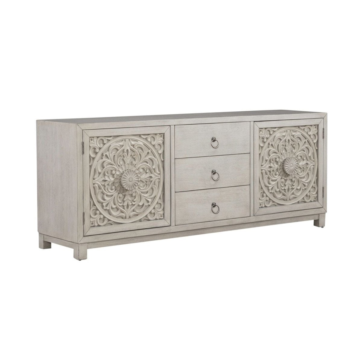 Sundance - 2 Door 3 Drawer Accent Cabinet - White Accent Cabinets by Liberty Furniture - Walls Furniture & Mattress