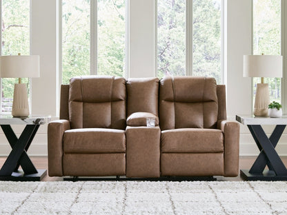 Mackmenville - Double Reclining Loveseat With Console Reclining Loveseats by Benchcraft® - Walls Furniture & Mattress