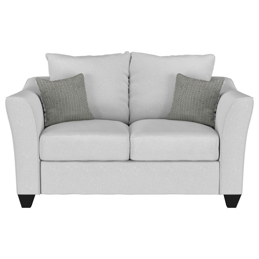 Salizar - Upholstered Flared Arm Loveseat Stationary Loveseats by CoasterEssence - Walls Furniture & Mattress