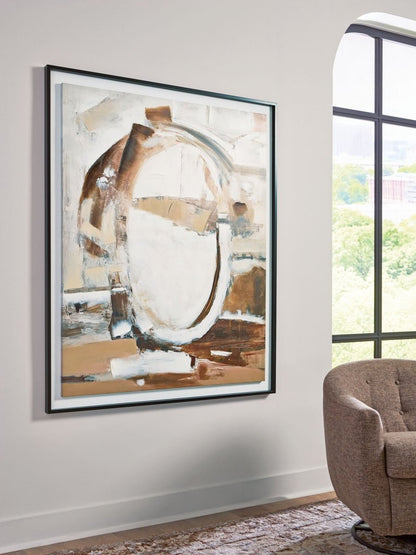 Bradlow - Wall Art - Brown / White / Black Canvas Art by Signature Design by Ashley® - Walls Furniture & Mattress