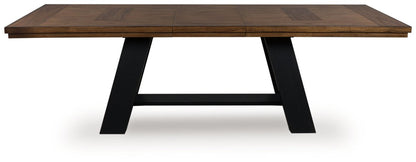Greddinton - Brown / Black - Dining Extension Table Dining Tables with Extensions by Signature Design by Ashley® - Walls Furniture & Mattress