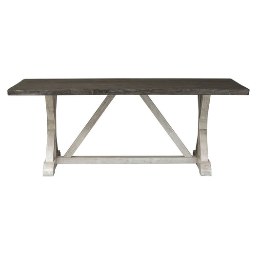 Willowrun - Trestle Table - Rustic White Dining Tables by Liberty Furniture - Walls Furniture & Mattress