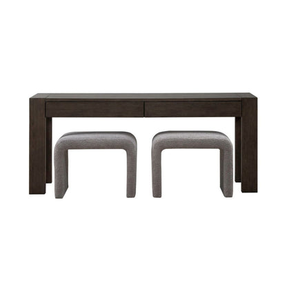 Cascade Falls - 3 Piece Set - Satin Espresso / Gray