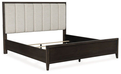 Westonfort - King Upholstered Panel Bed - Espresso Upholstered Beds by Ashley® - Walls Furniture & Mattress