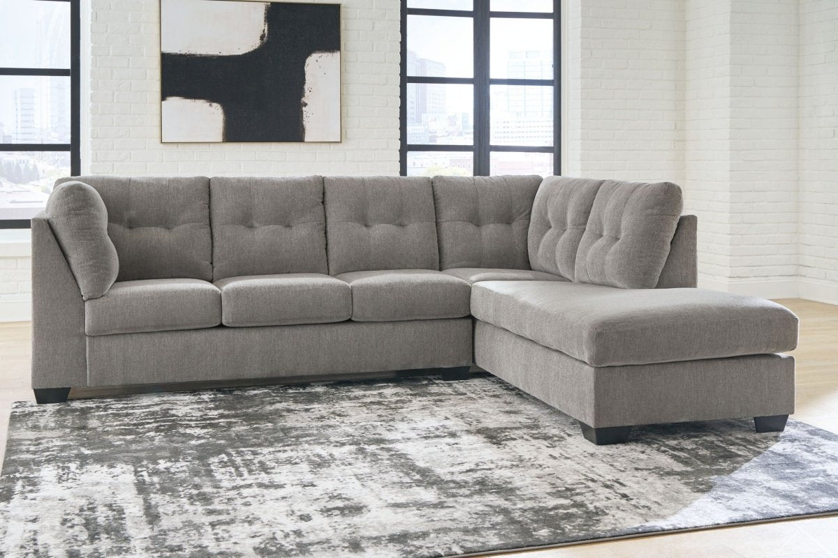 Lanelly - Alloy - 2 - Piece Sectional With Raf Corner Chaise Stationary Sectionals by Signature Design by Ashley® - Walls Furniture & Mattress