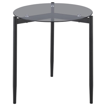 Rosalie - Round Smoked Glass Top Table End Tables by CoasterEveryday - Walls Furniture & Mattress