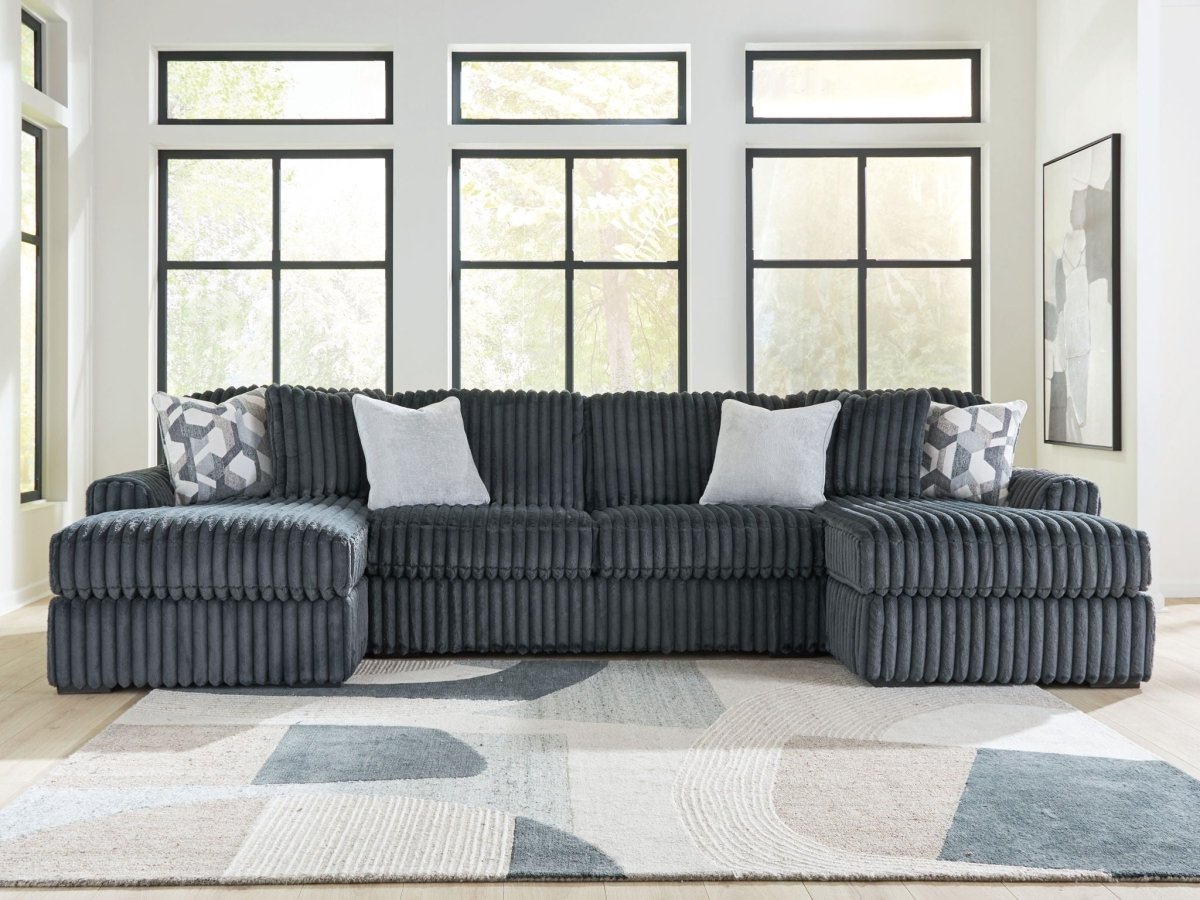 Midnight - Madness - Sectional Stationary Sectionals by Signature Design by Ashley® - Walls Furniture & Mattress