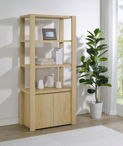 Laurelton - 3 - Shelf Media Tower Tall Pier Cabinet - Light Oak Piers by Coaster Fine Furniture - Walls Furniture & Mattress