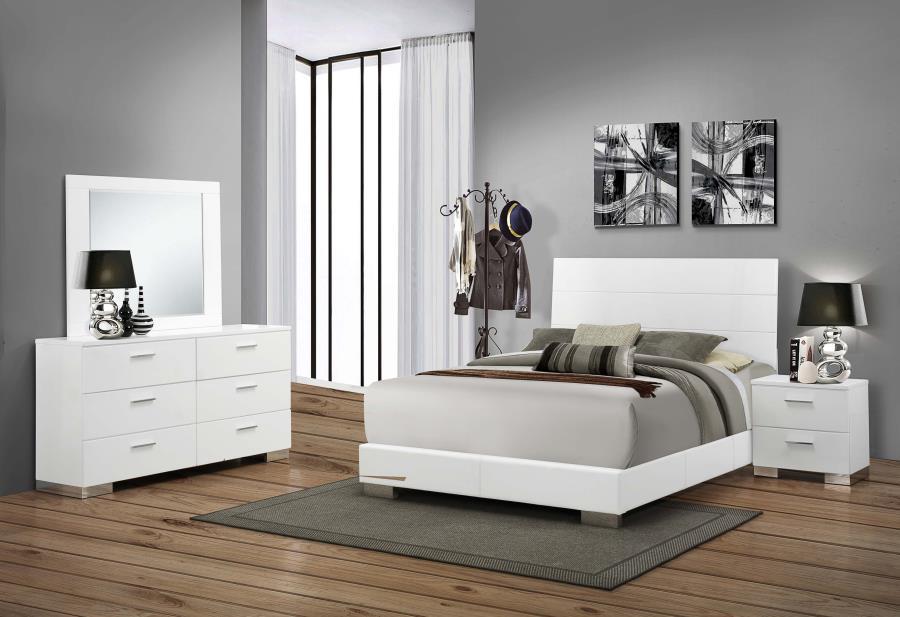 Felicity - Contemporary Panel Bed Bedroom Set 4 Piece Bedroom Sets by CoasterEssence - Walls Furniture & Mattress