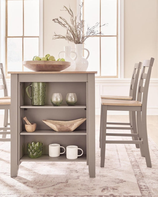 Harperfeld - Rectangular Dining Room Counter Table - Natural / Gray Counter Tables by Signature Design by Ashley® - Walls Furniture & Mattress