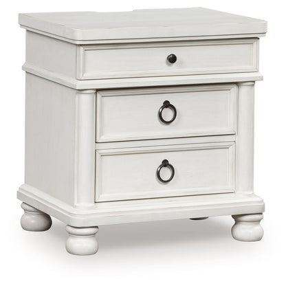 Rowlenstown - Three Drawer Night Stand Nightstands w/ Charging Stations by Signature Design by Ashley® - Walls Furniture & Mattress