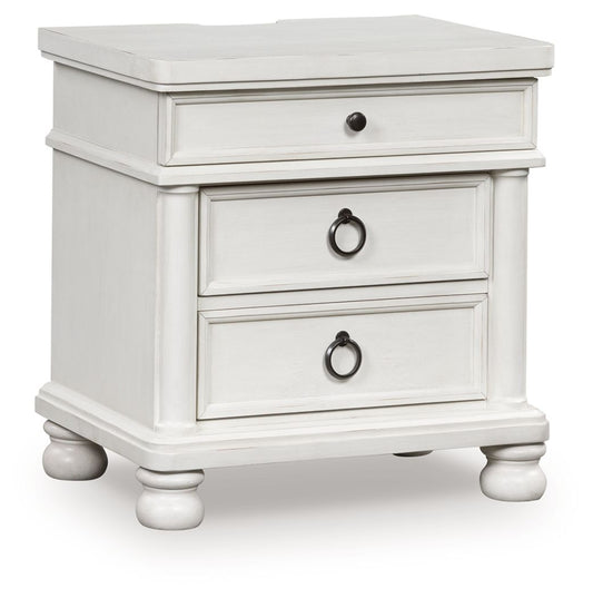Rowlenstown - Three Drawer Night Stand Nightstands w/ Charging Stations by Signature Design by Ashley® - Walls Furniture & Mattress