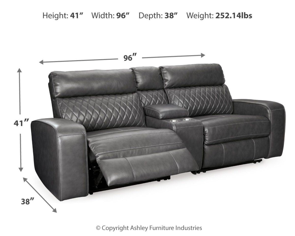 Samperstone - Power Reclining Sectional Reclining Sectionals by Signature Design by Ashley® - Walls Furniture & Mattress