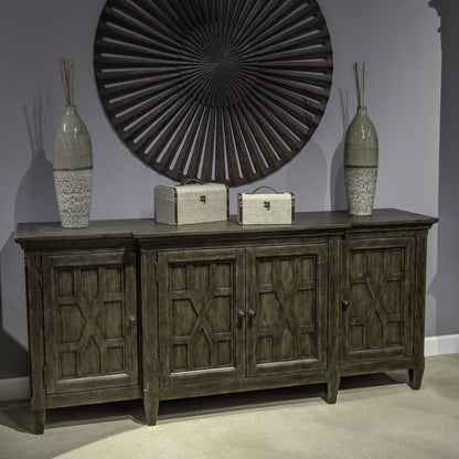 Paradise Valley - 76" TV Console - Dark Brown TV Stands by Liberty Furniture - Walls Furniture & Mattress