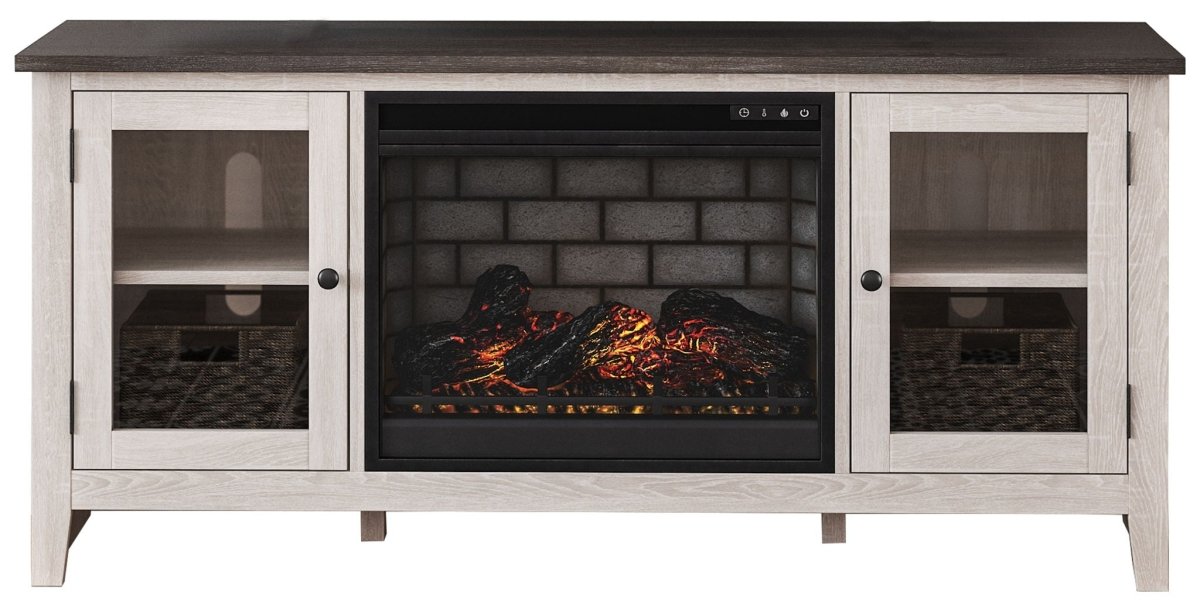 Dorrinson - TV Stand With Fireplace Insert Fireplace TV Stands by Signature Design by Ashley® - Walls Furniture & Mattress