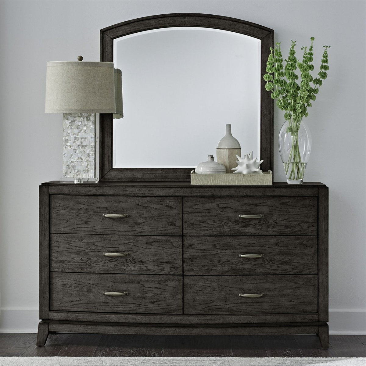 Avalon - 6 Drawer Dresser Dresser & Mirror by Liberty Furniture - Walls Furniture & Mattress