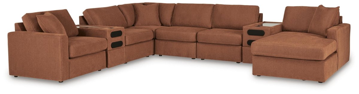 Modmax - U-Shaped Sectional - Spice Stationary Sectionals by Signature Design by Ashley® - Walls Furniture & Mattress