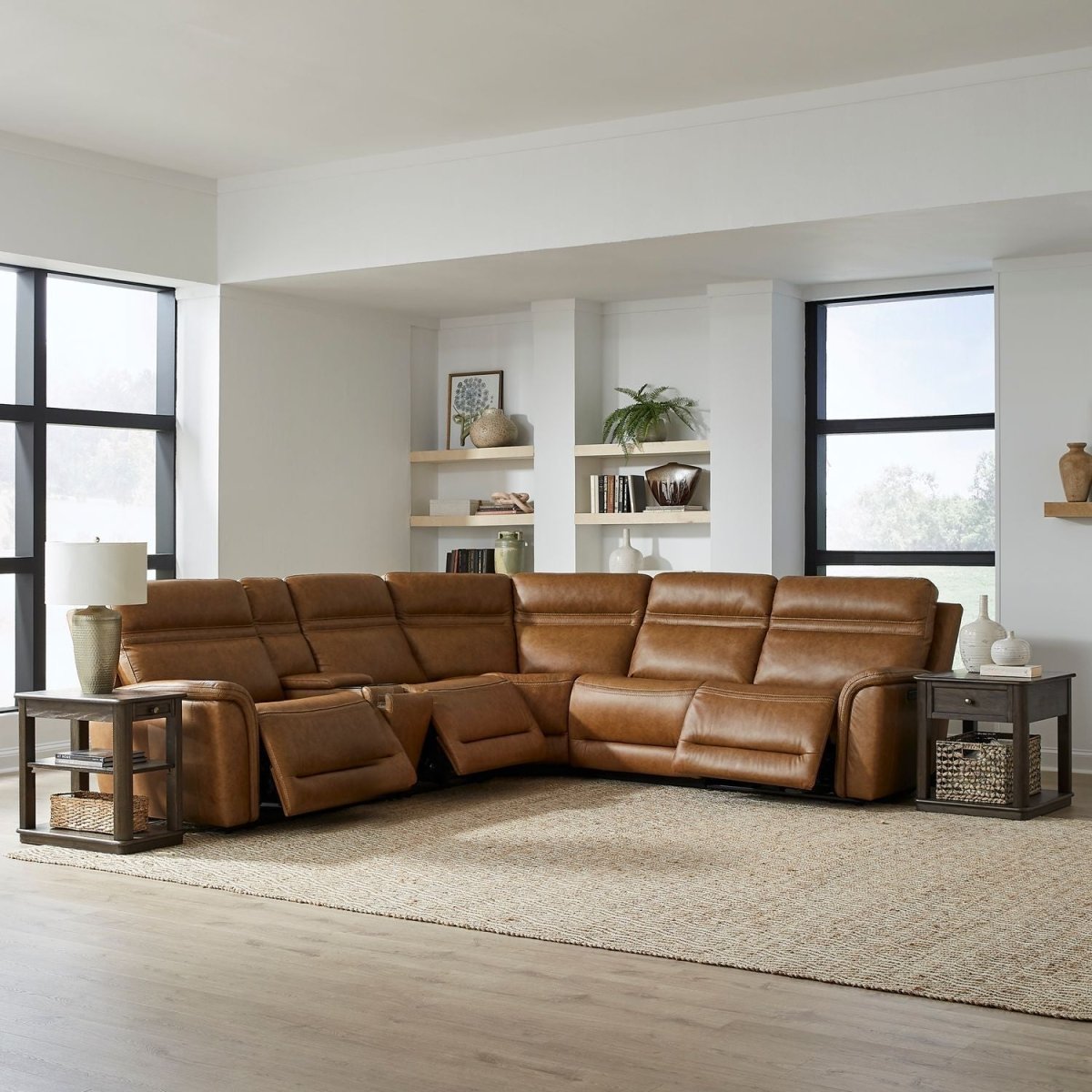 Cooper - 6 Piece Sectional Reclining Sectionals by Liberty Furniture - Walls Furniture & Mattress