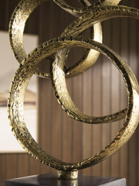 Wellcott - Sculpture - Gold Finish / Black Sculptures & Figurines by Signature Design by Ashley® - Walls Furniture & Mattress