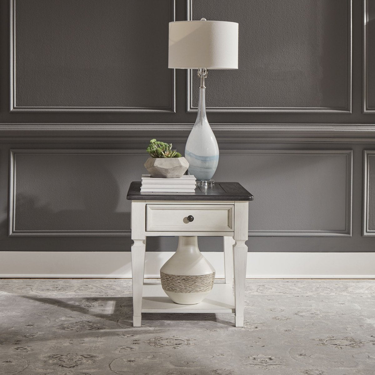 Allyson Park - Drawer End Table - White End Tables by Liberty Furniture - Walls Furniture & Mattress