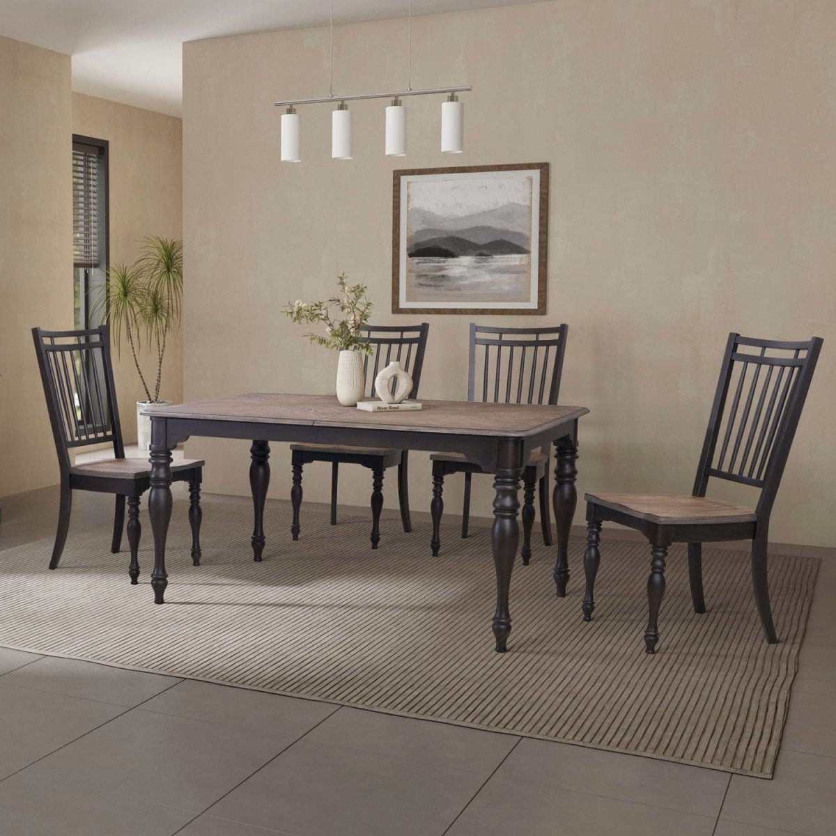 Magnolia Manor - Leg Table Set 5 Piece Dining Room Sets by Liberty Furniture - Walls Furniture & Mattress