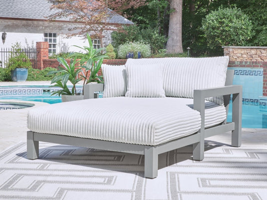 Hurley Park - Chaise Lounge With Cushion - Gray Chaises by Signature Design by Ashley® - Walls Furniture & Mattress