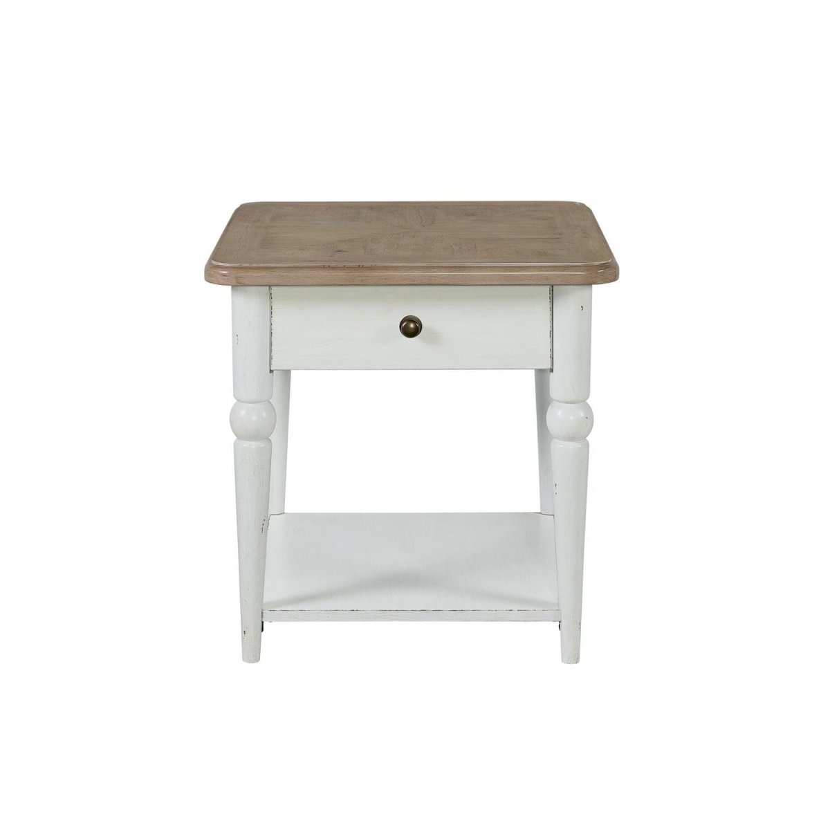 Turnberry Park - Rectangular End Table - Washed White End Tables by Liberty Furniture - Walls Furniture & Mattress