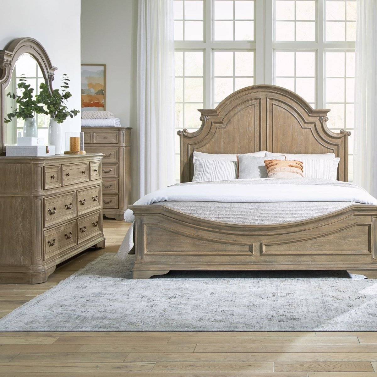 Magnolia Manor - Panel Bedroom Set 3 Piece Bedroom Sets by Liberty Furniture - Walls Furniture & Mattress