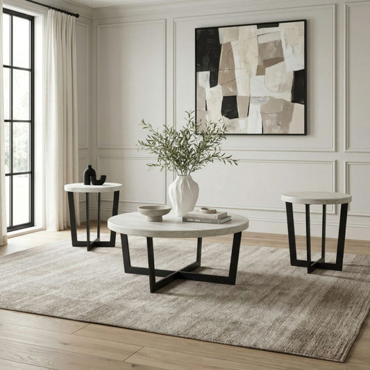 Pierce - 3 Piece Set (Cocktail Table And 2 End Tables) - Black Table Sets by Liberty Furniture - Walls Furniture & Mattress