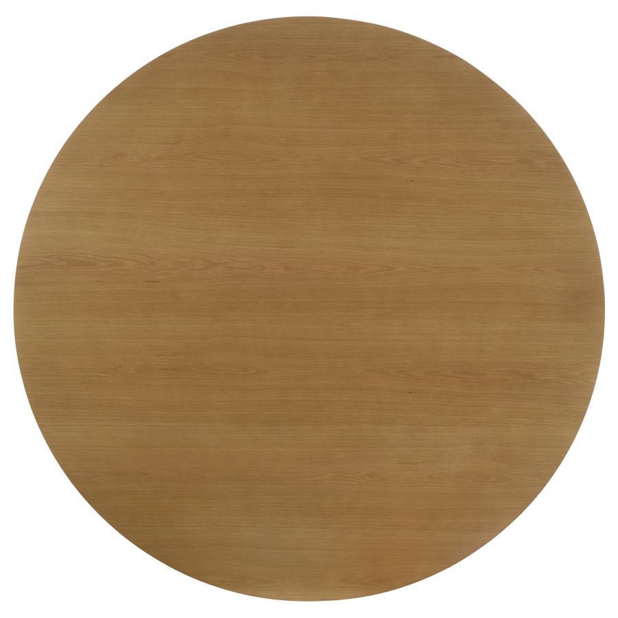 Hartville - 60" Round Dining Table - Natural Light Brown Dining Tables by Coaster Fine Furniture - Walls Furniture & Mattress