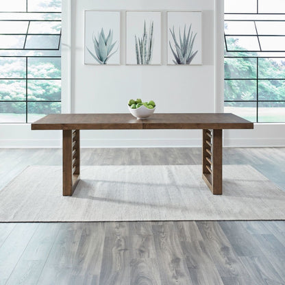 Shaker Lakes - Double Pedestal Table Set - Harvest Brown Dining Tables with Extensions by Liberty Furniture - Walls Furniture & Mattress