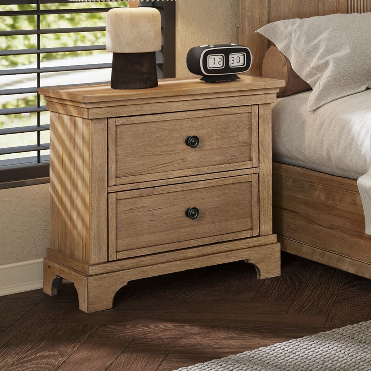 Haven Hills - Nightstand With Charging Station - Camel Beige Nightstands w/ Charging Stations by Liberty Furniture - Walls Furniture & Mattress