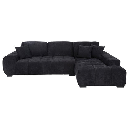 Octavia - Fabric Upholstered Sectional Chaise Sofa Stationary Sectionals by Coaster Fine Furniture - Walls Furniture & Mattress