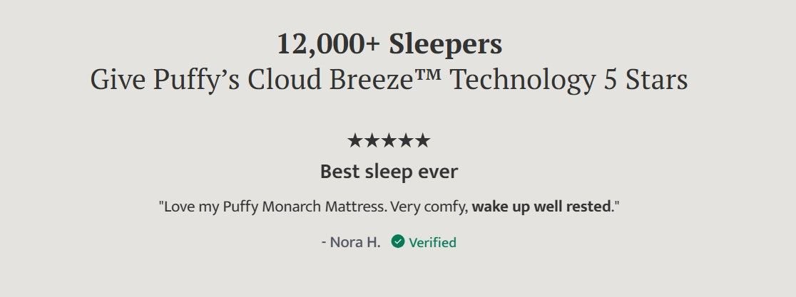 Puffy Monarch Cal King Mattress Hybrid Hybrid Mattresses by Puffy - Walls Furniture & Mattress