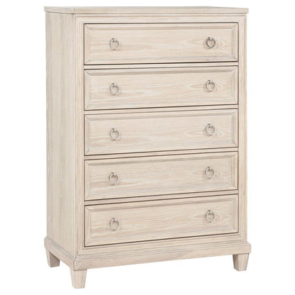 Pembroke - 5 - Drawer Chest Of Drawers - Washed Oak Accent Chests by Coaster Fine Furniture - Walls Furniture & Mattress
