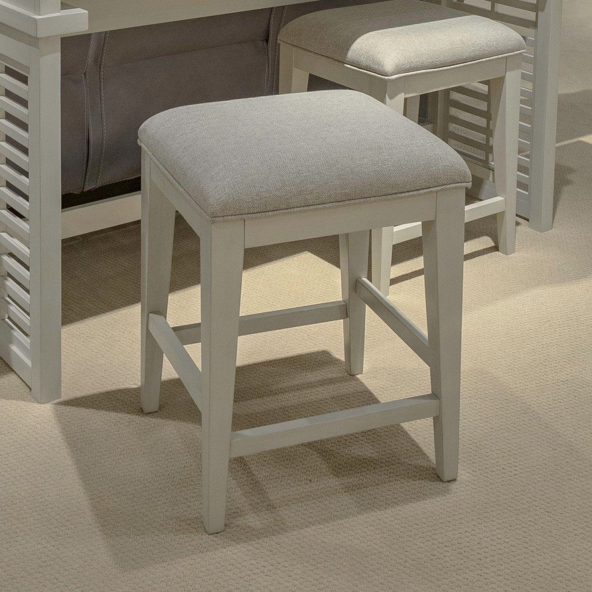 Berkley Square - Upholstered Console Stool (RTA) - Brown Counter Height (24" - 27") by Liberty Furniture - Walls Furniture & Mattress