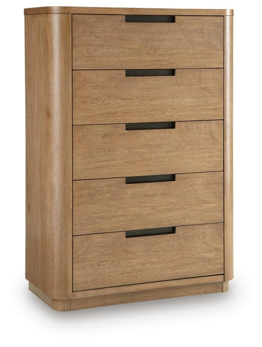 Pamaria - Five Drawer Chest - Light Brown Accent Chests by Signature Design by Ashley® - Walls Furniture & Mattress