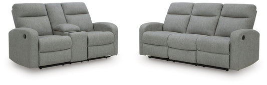 Gauntlet - 2 Pc. - Reclining Sofa And Loveseat - Sterling Reclining Sofas & Loveseats by Signature Design by Ashley® - Walls Furniture & Mattress